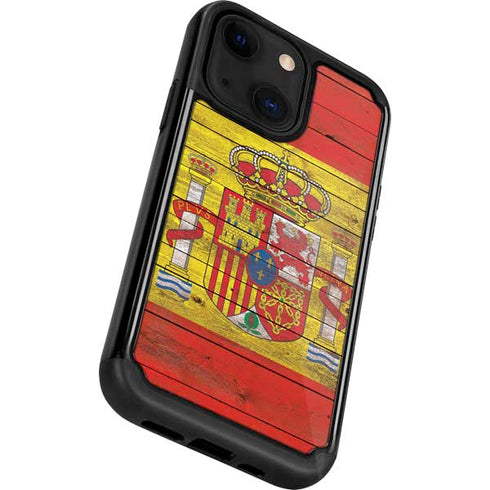 Spain Flag Dark Wood iPhone 13 Cargo Case